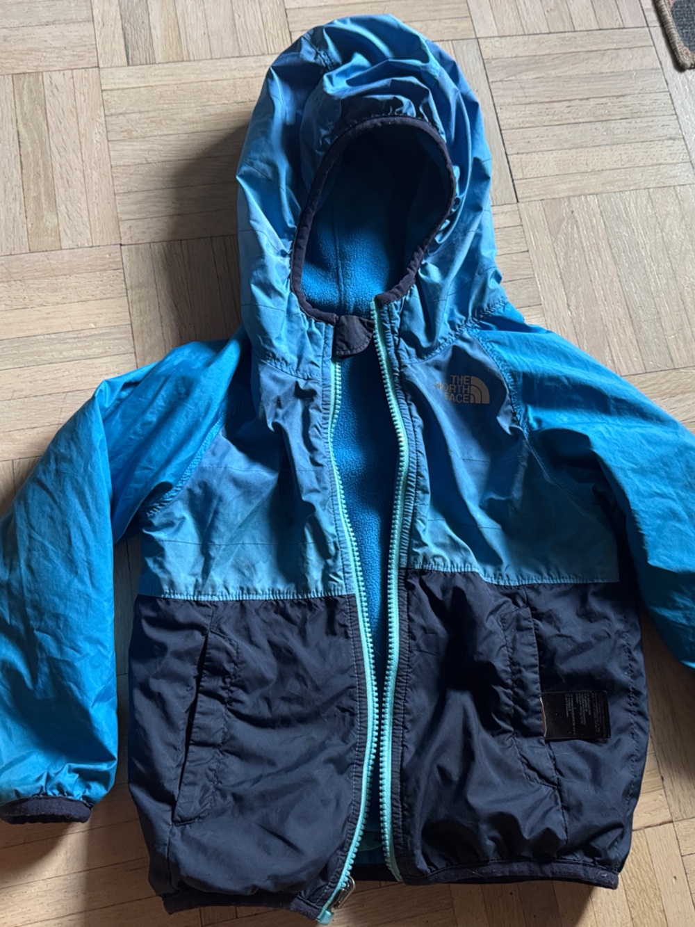 The North Face reversible fleece Hooded Rain Jacket